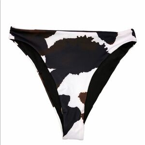Cow hide print size medium high rise bikini bottom